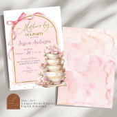 Pink Bow Coquette Mother's Day Tea Party Einladung