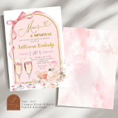 Pink Bow Coquette Muttertag Brunch Einladung