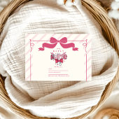 Pink Bow Coquette Nursing School Graduate RSVP Karte