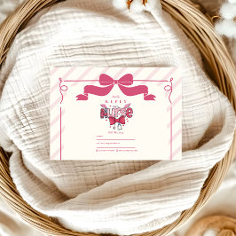 Pink Bow Coquette Nursing School Graduate RSVP Karte