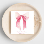 Pink Bow Coquette Personalisiert Napkin Serviette