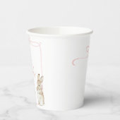 Pink Bow Coquette Peter der Kaninchen 1. Geburtsta Pappbecher (Links)