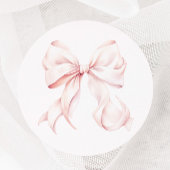 Pink Bow Coquette Runder Aufkleber