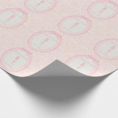 Pink Bow Coquette Silly Goose 1st Birthday  Geschenkpapier (Ecke)