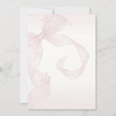 Pink Bow Coquette Snowflake Winter 15th Birthday Einladung (Rückseite)