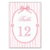 Pink Bow Coquette Tischnummer (Vorderseite)