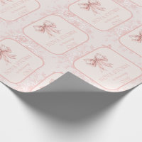 Pink Bow Coquette Toile Meilenstein Custom Geburts