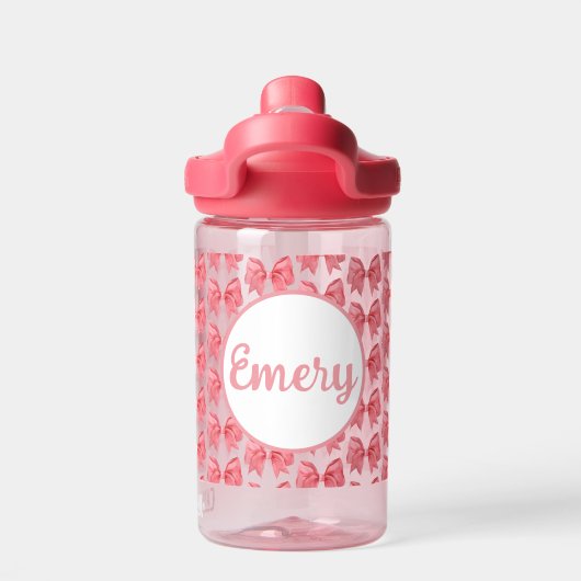 Pink Bow Coquette Trinkflasche (Rückseite)
