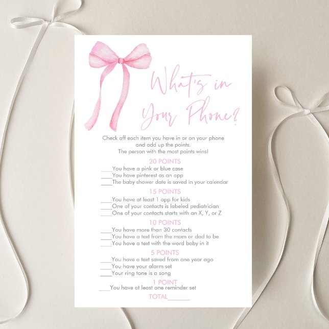 Pink Bow Coquette Was ist in deinem Handyspiel? (Von Creator hochgeladen)