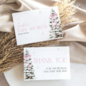Pink Bow Coquette Winter Wonderland Danke