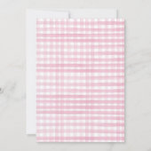 Pink Bow Coquette wird ein Mädchen erster Geburtst Einladung (Rückseite)