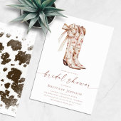 Pink Bow Cowgirl Brautparty Einladung