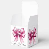 Pink Bow & Crown Baby Dusche Feier Geschenkschachtel (Geöffnet)