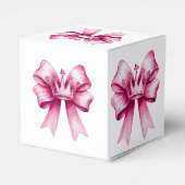 Pink Bow & Crown Baby Dusche Feier Geschenkschachtel (Rückseite)