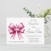 Pink Bow & Crown Girl Showrennen Einladung (Stehend Vorderseite)