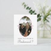Pink Bow Custom Foto Sie werden meine Bridesmaid (Stehend Vorderseite)