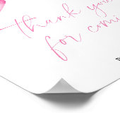 Pink bow - Danke für das Kommen von Poster (Ecke)