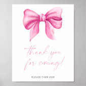 Pink bow - Danke für das Kommen von Poster (Vorne)