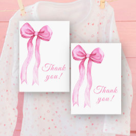 Pink Bow Danke Karte