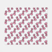 Pink Bow Delight Fleecedecke (Vorderseite (Horizontal))