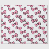 Pink Bow Delight Geschenkpapier (Flach)