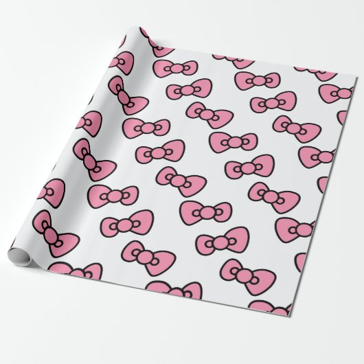 Pink Bow Delight Geschenkpapier (Ungerollt)