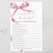 Pink Bow, der das beste Spiel der Braut kennt (Vorderseite)