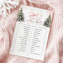 Pink Bow, der Mommy Best Baby Shower Game kennt