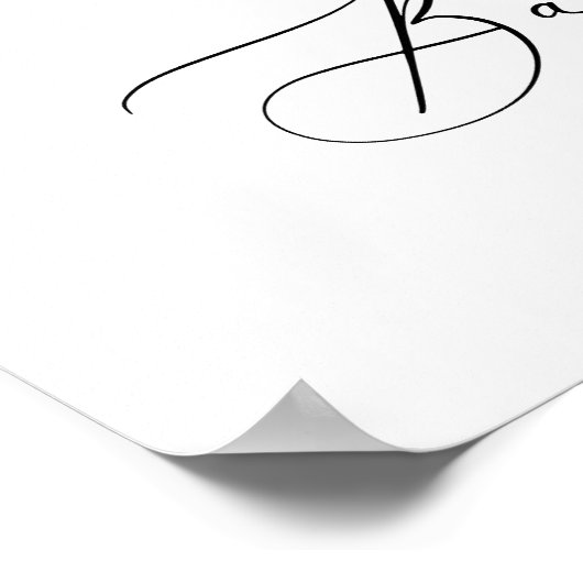 Pink Bow Die Mädchen-Dusche Begrüßung Poster (Ecke)