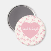 Pink Bow Dreams Kühlschrankmagnet (Vorderseite/Rückseite)