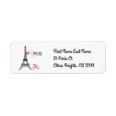 Pink Bow Eiffel Tower Paris Frankreich Poodle Chic (Vorne)