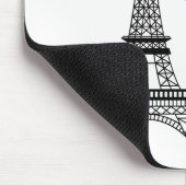 Pink Bow Eiffel Tower Paris Frankreich Poodle Chic Mousepad (Ecke)