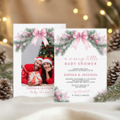 Pink Bow eine fröhliche kleine Babydusche Einladun Einladung