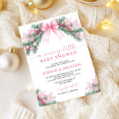 Pink Bow eine fröhliche kleine Babydusche Einladun Einladung