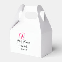 PINK BOW EINFACHE BABY DUSCHE HINZUFÜGEN NAME DATU