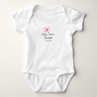 PINK BOW EINFACHE BABY DUSCHE HINZUFÜGEN NAME DATU