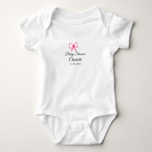 PINK BOW EINFACHE BABY DUSCHE HINZUFÜGEN NAME DATU STRAMPLER