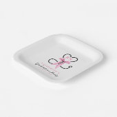 Pink Bow Eingetragener Nurse-Abschluss Pappteller (Gewinkelt)