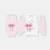 Pink Bow Elegant Baby Dusche Geschenkschachtel (Ungefaltet)