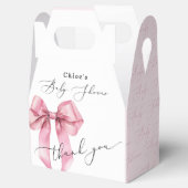 Pink Bow Elegant Baby Dusche Geschenkschachtel (Geöffnet)