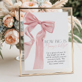 Pink Bow Elegant Coquette Wie groß ist Mommy's Bau Poster