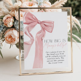 Pink Bow Elegant Coquette Wie groß ist Mommy's Bau Poster