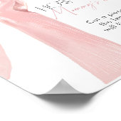 Pink Bow Elegant Coquette Wie groß ist Mommy's Bau Poster (Ecke)