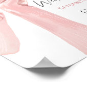Pink Bow Elegante Coquette Babydusche Willkommen Poster (Ecke)