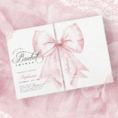 Pink Bow Elegantes Brautparty Einladung