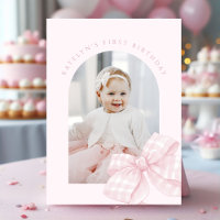 Pink Bow Erster Geburtstag