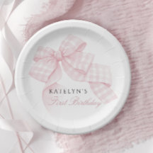 Pink Bow Erster Geburtstag