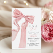 Pink Bow Es ist eine Girl Baby Dusche Einladung