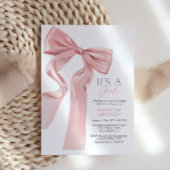 Pink Bow Es ist eine Girl Baby Dusche Einladung