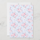 Pink Bow Es ist eine Mädchen-Babydusche Einladung (Rückseite)